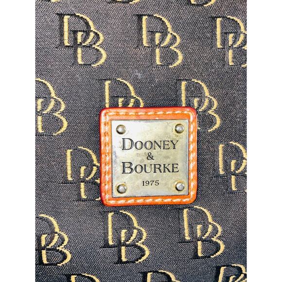 Dooney and Bourke Original Design Shoulder Bag - Monogram Logo - 16" x 9" x 6" - Picture 3 of 14
